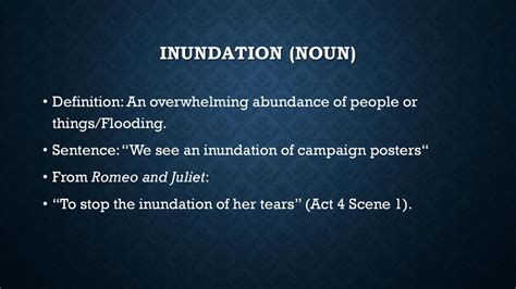 inundayan in english|inundation noun .